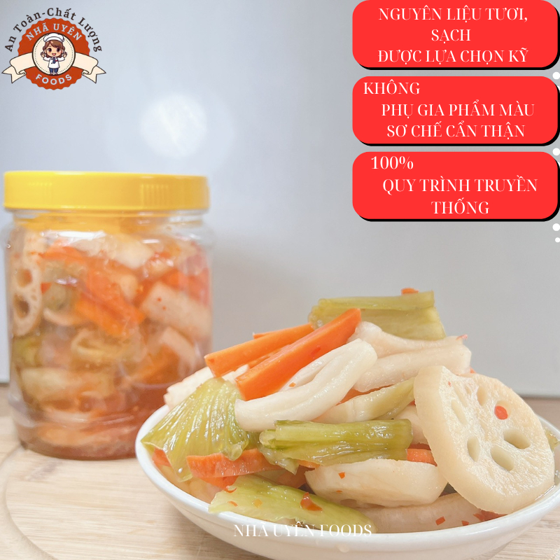 650gr kim chi rau củ ,giòn sần sật,chuẩn vị miền tây, đơn 700k tặng quà