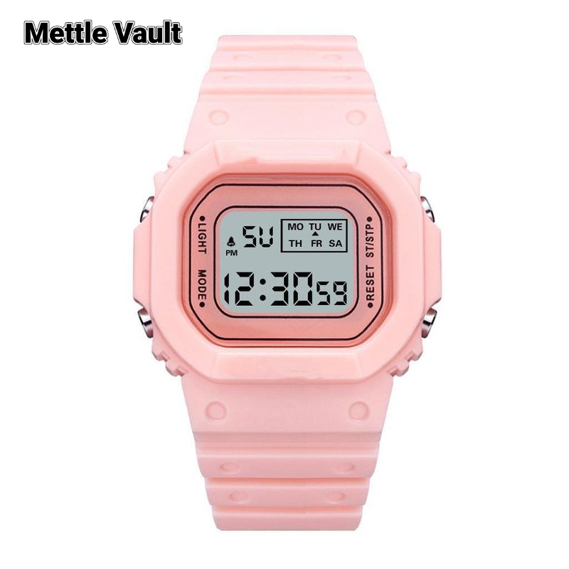 Mettle Vault Classic Square Digital Watch with Night Light and Alarm for Students and Sports ราคา 78 บาท*ส่งฟรี