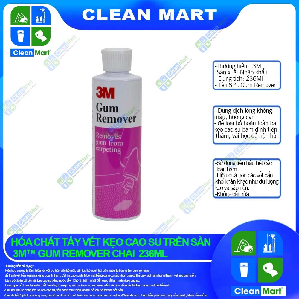 [HÓA CHẤT 3M] Hóa chất Tẩy Vết Kẹo Cao Su Trên Thảm, Sàn 3M™ Gum Remove - CLEAN MART