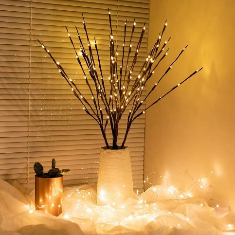 Simulation LED Branch Light Bar Decoration Christmas Camping Decoration Branch Light String Branch