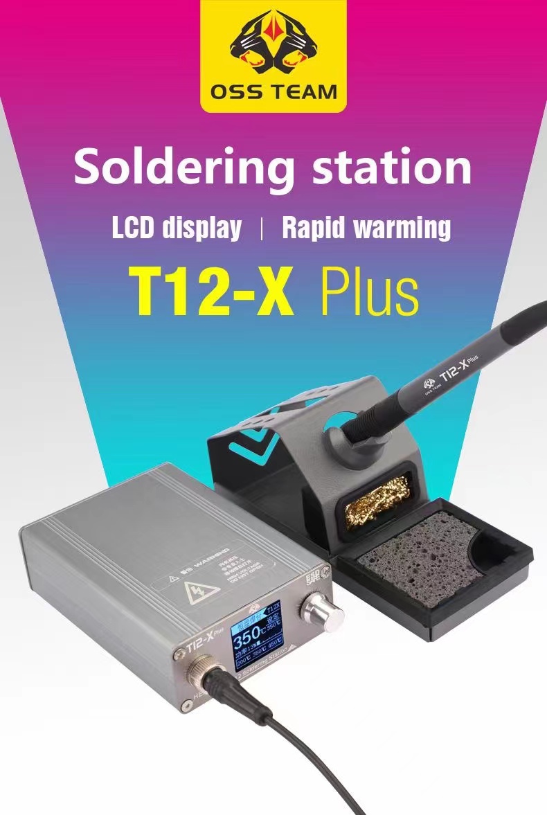 【Booming】 Oss Team T12-X Plus Soldering Station/t12 Soldering Station/lcd Display/rapid Warming/wrok