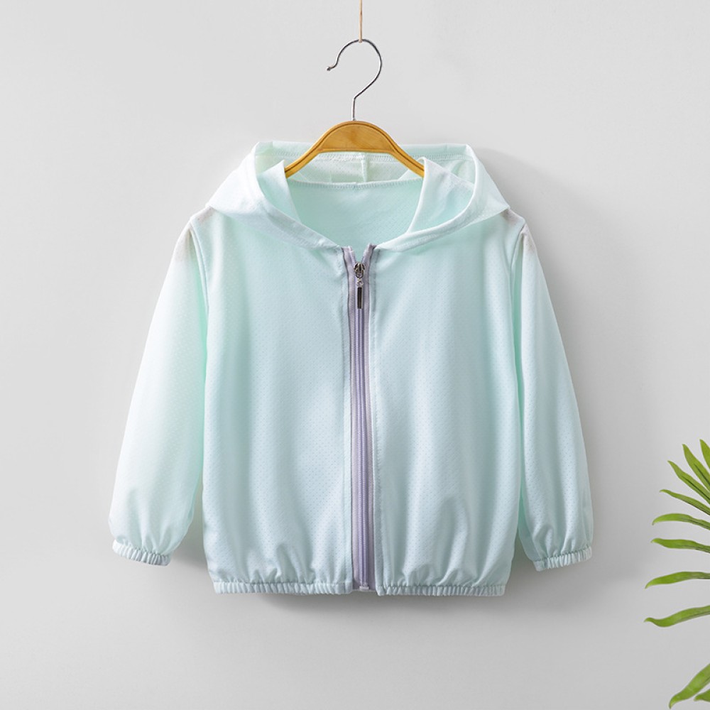 Áo Khoác Mỏng Cho Em Bé Yjh Dài Tay Có Mũ Trùm Đầu Quần Áo Chống Nắng Màu Xanh Lá Cây Cỡ GT 90cm Thích Hợp Cho Nhà Chơi Cửa Hàng Shin VN 🔥lzb031🔥