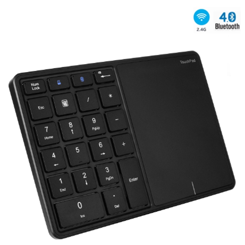 Usb bluetooth Bàn phím số với touchpad không dây kỹ thuật số bàn phím cho Mac OS kế toán Windows IOS 22 phím Bàn phím số