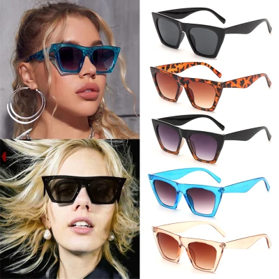 WEARXUNKANGDA Summer UV400 Eyewear Unisex Sun Glasses Oversized Frame Square Sunglasses Cat Eye Sunglasses