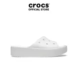 Dép Quai Ngang Nữ Crocs Classic Platform - White