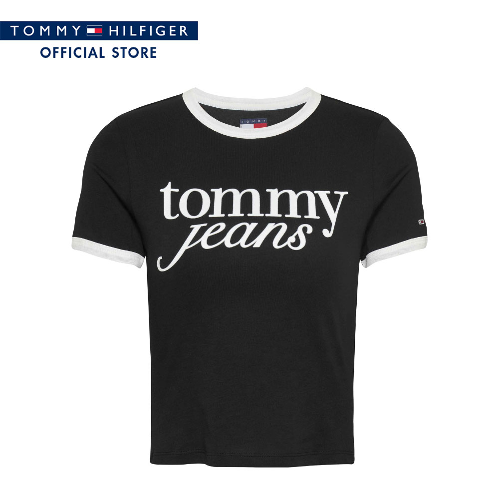 Tommy Hilfiger Women Tee Model DW0DW20631 BDS - Black Slim Fit ราคา 1,832 บาท*ส่งฟรี