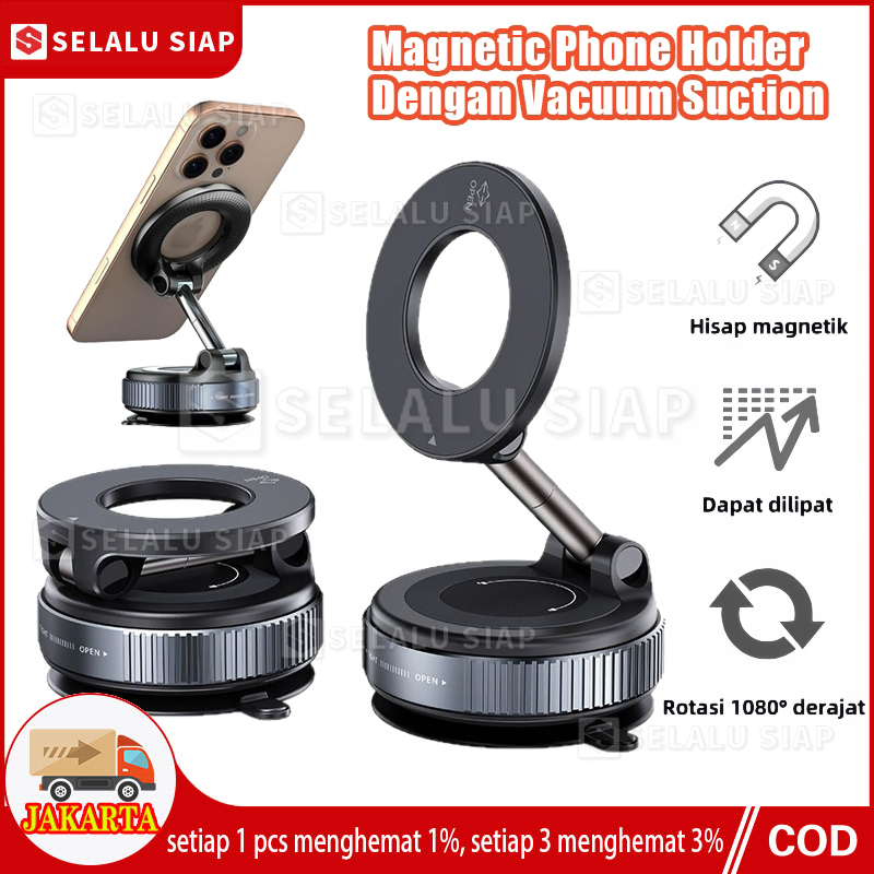 Magnet holder HP phone holder 360 ° tempatan 1 second rotation mobile phone holder multifunction magnetic mount car vacuum suction Harga 32,550 rupiah*Gratis Ongkir