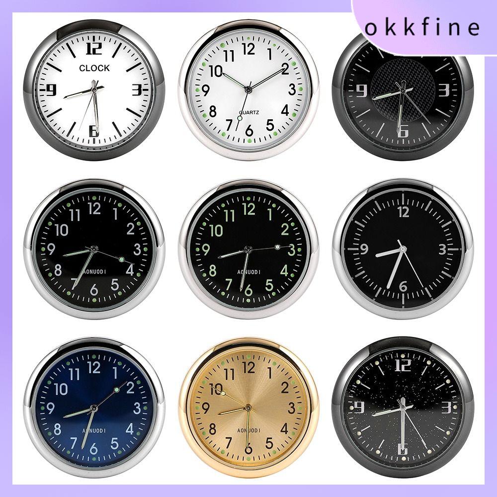 OKKFINE Điện tử Phụ kiện Phụ kiện ô tô Đồng hồ Analog Nội thất Đồng hồ xe hơi Nội thất xe hơi Đồng hồ dán Đồng hồ xe hơi