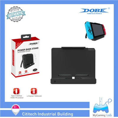 [SG Wholesaler] TNS-1718 DOBE 2-IN-1 Nintendo Switch 1000MAH Power Bank Stand / Portable Battery Charger Dock For NS