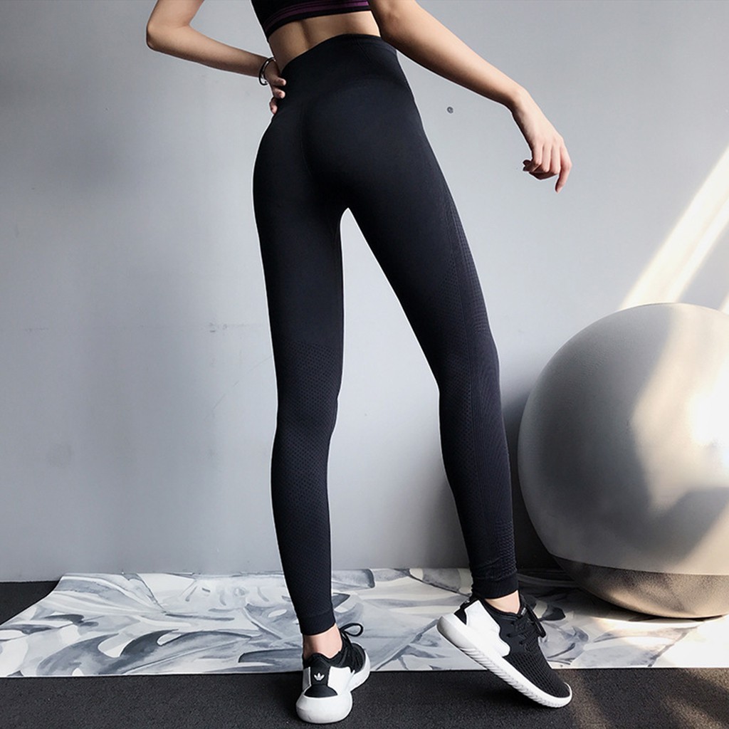 Quần tập gym yoga legging nữ cạp cao AMIN AM016 nâng mông tôn dáng vải co