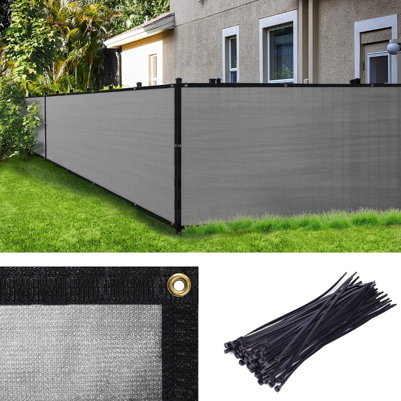 Grey HDPE Balcony Privacy Net Fence Shielding Anti-UV Balcony Terrace Shelter Privacy Net Sunshade Net