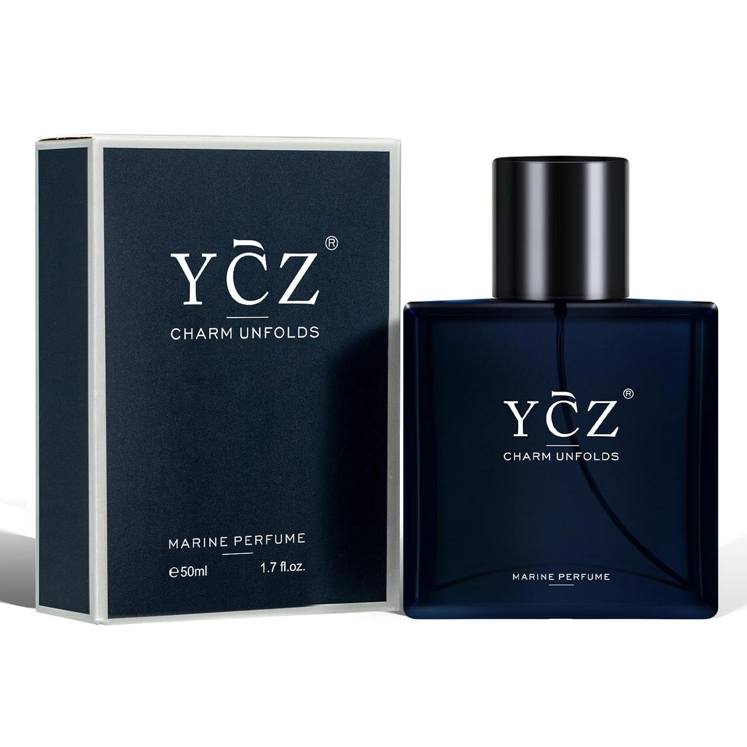 Ycz Midnight Marine Perfume for Men, 1.7 oz. Refreshing & Warm Masculine Scent for Daily Use Men's C
