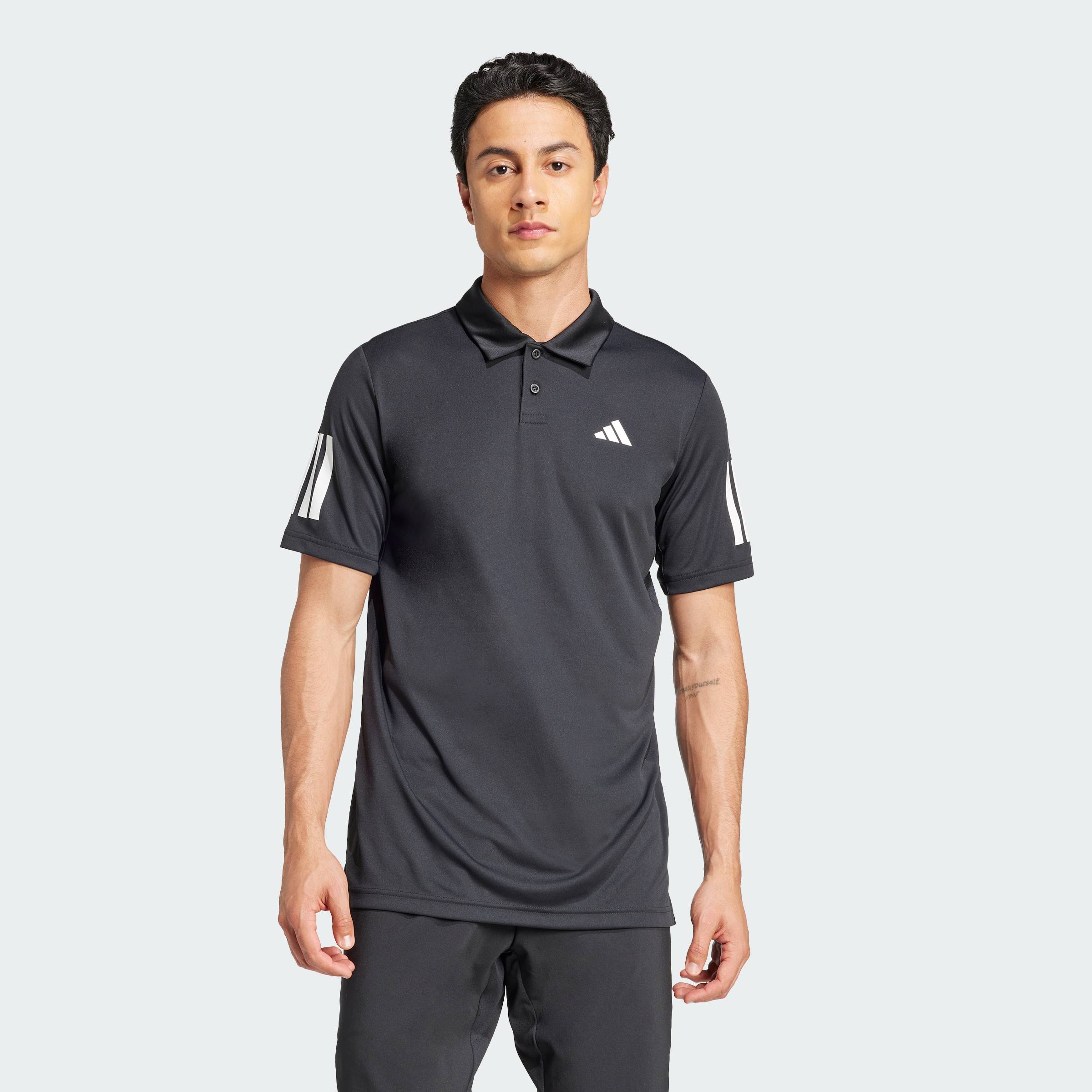 [CHỈ 11-12.10-MUA 3 GIẢM 40%] adidas Quần vợt Áo Polo 3 Sọc Tennis Club Nam Đen JG0985