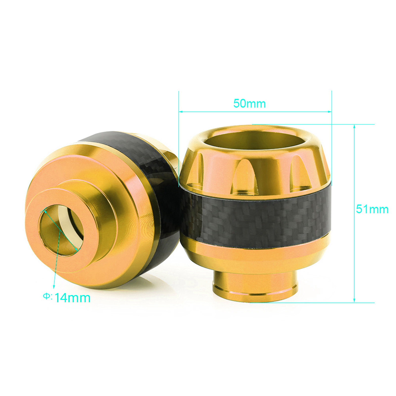 Ống xả xe máy bằng sợi carbon ngã ba phía trước con trượt khung Sụp Đổ cho quần áo đạp xe (màu xanh)