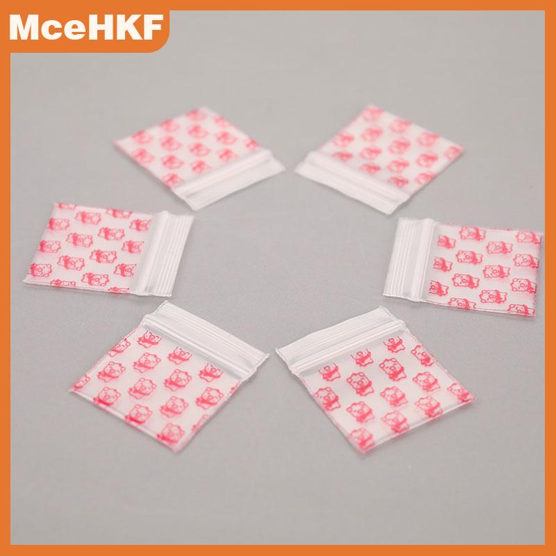 ❤❤❤Hot Sale MceHKF 100 chiếc túi nhỏ có khóa kéo túi nhựa nhỏ có khóa kéo túi đựng thuốc
