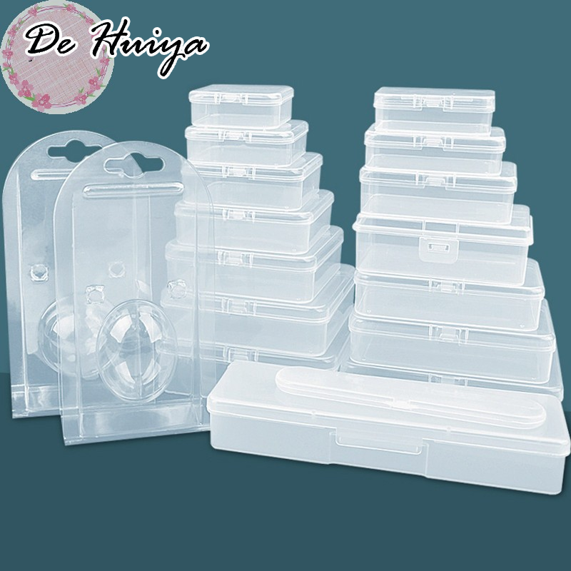 DEHUIYA กล่องใส Canon PP, กล่องเก็บของพลิกสี่เหลี่ยม, กล่องบรรจุภัณฑ์สี่เหลี่ยม, กล่องห่อฟอง, ออแกไนเซอร์อุปกรณ์เสริมแบบวงกลม, บรรจุภัณฑ์ผลิตภัณฑ์ ราคา 10 บาท*ส่งฟรี