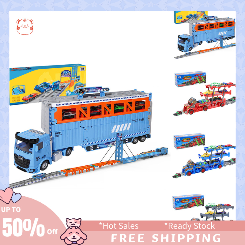 Cute Transport Carrier Truck Car Toy With Mini Cars Catapulting