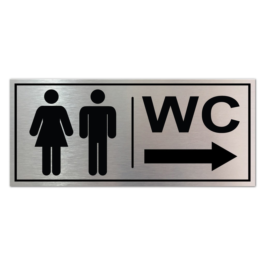 Bảng chỉ dẫn toilet WC bảng hướng dẫn nhà vệ sinh biển WC toilet in UV trên Alu cao cấp NAM NỮ KT:14