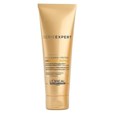 LOreal Professional Serie Expert Absolut Repair Blow Dry Cream 125ml - Gold Quinoa + Protein Anti-Breakage + Heat Protection (L'Oréal L'Oreal)
