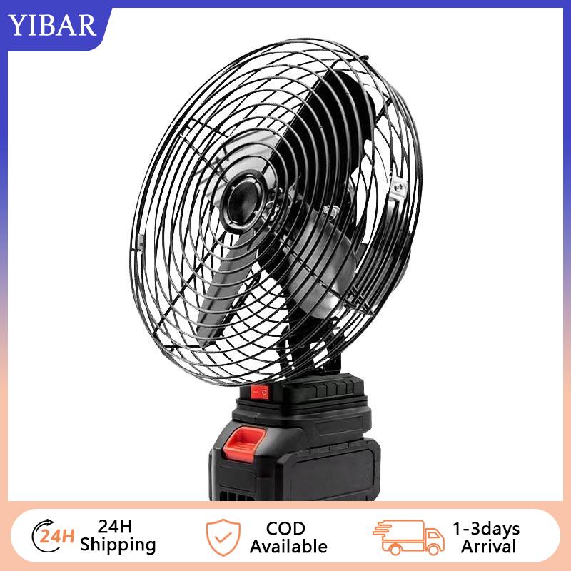 YIBAR 8 inch quạt không dây công suất cao có thể điều chỉnh di động có thể sạc lại pin lithium cho đi bộ đường dài cắm trại hoạt động ngoài trời
