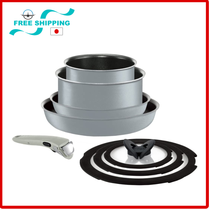 Tefal Premium Frypan 8 items Set IH Induction stove Compatible Ingenio Neo IH Silk Gray Excellence Set 8 Titanium Excellence 6 Layer Coating Singapore