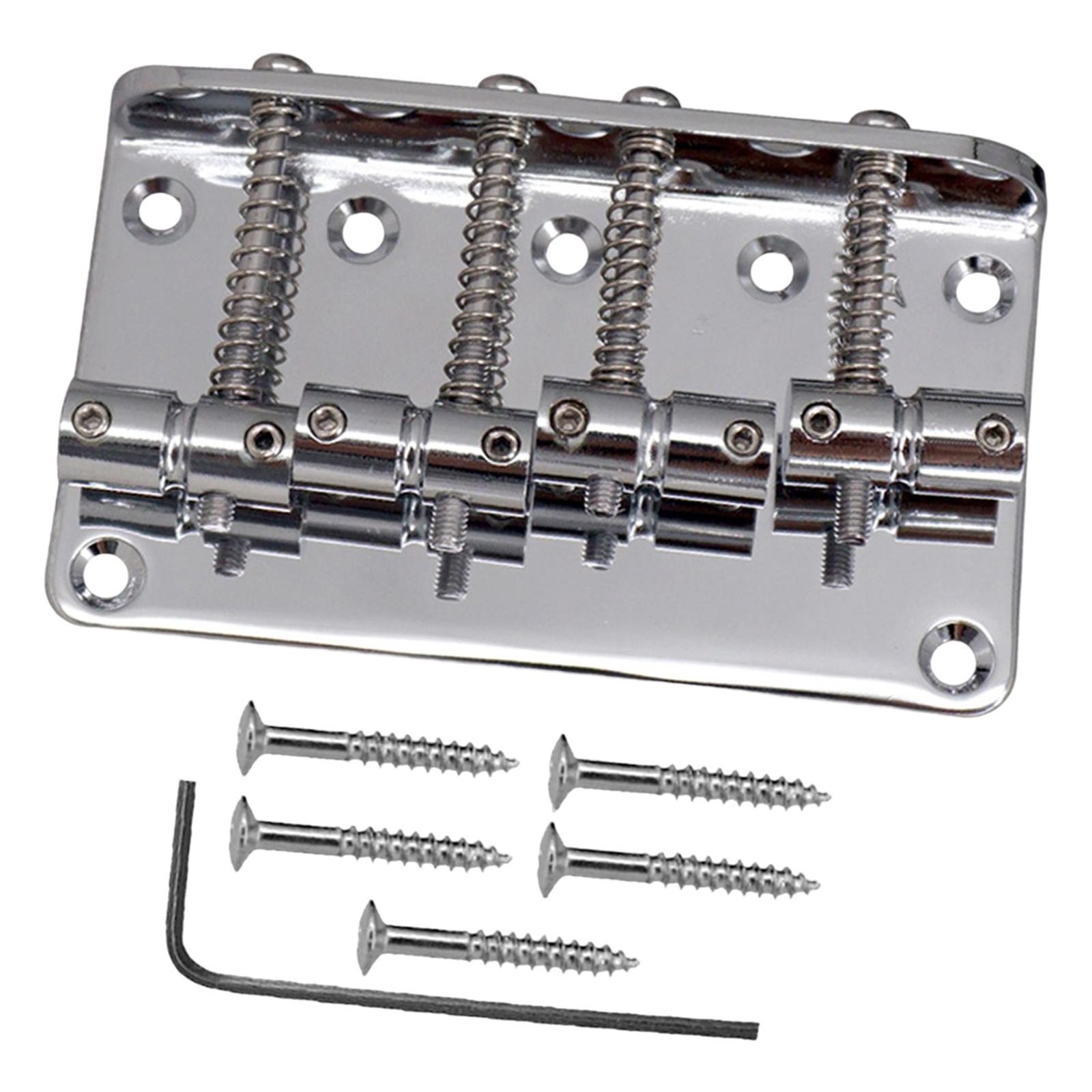 Blesiya 80mm Bass Bridge Replacement ,Metal 4 Strings Bass Bridge Tailpiece, for Electric Guitar Ukulele Guitar Guitar Repair Tool Parts Bass ราคา 530 บาท*ส่งฟรี