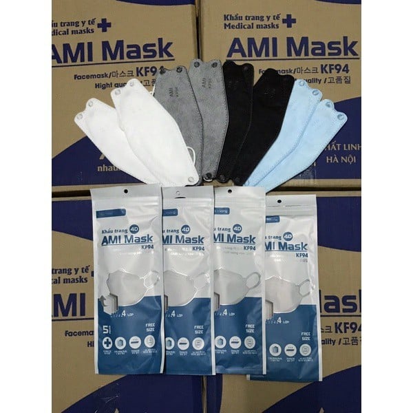 1 thùng 300 cái khẩu trang y tế 4d kf94