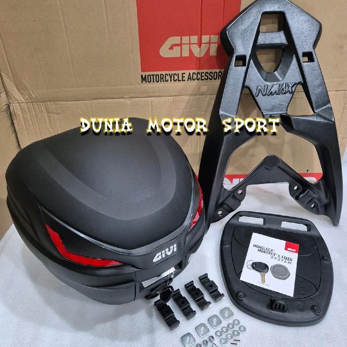 PROMO BOX GIVI B27 NX PLUS BREKET ALL NEW NMAX - NMAX TURBO - NMAX OLD - PCX 150 160 - ADV 150 160 - wotahsale Harga 1,381,000 rupiah*Gratis Ongkir