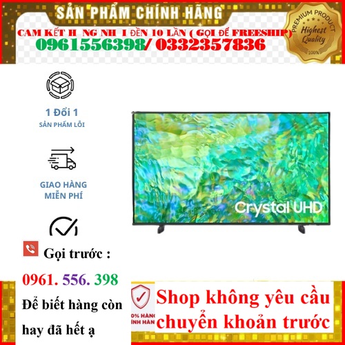 [HÀNG CHÍNH HÃNG] Tivi Samsung 43 inch Crystal UHD 4K CU8000