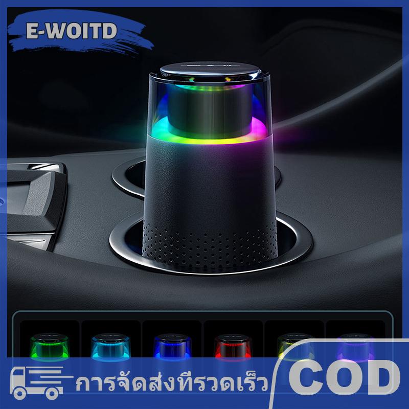 E-WOITD เครื่องฟอกอากาศในบ้านเครื่องทำความสะอาดอากาศรถยนต์พร้อมไฟ RGB สำหรับละอองเรณูภูมิแพ้การสูบบุหรี่ดูดฝุ่นขจัดกลิ่น USB ราคา 86 บาท*ส่งฟรี