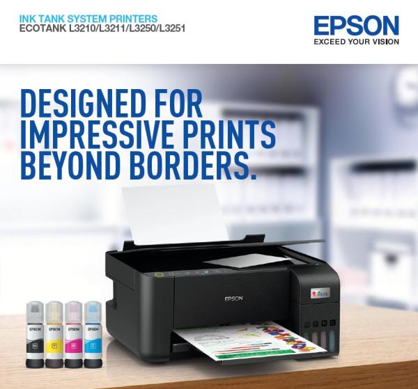 Epson EcoTank L3250 (Singapore Warranty) A4 Wi-Fi All-in-One Ink Tank Printer Singapore