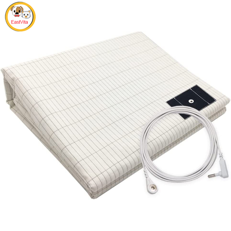 Grounding Sheet Queen Earthing Sheet, 95% Cotton And 5% Soft Silver Thread Anti Static Bed Sheets With Grounding Plug For Healing Sleep Reduce Stress ราคา 701 บาท*ส่งฟรี