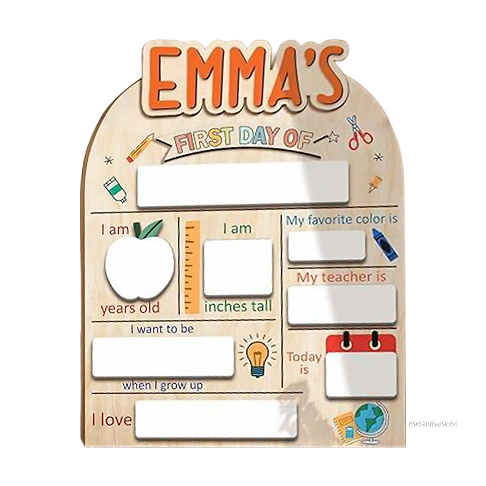 Dấu hiệu Back To School được cá nhân hóa Chất liệu tự nhiên Xyloid cho Ngày đầu tiên Ảnh Prop ABH-VN Giá  164,000 Đồng*Miễn phí vận chuyển