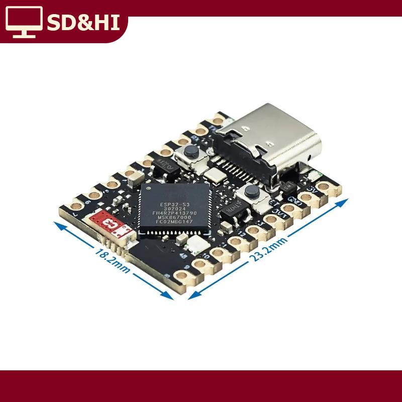 SD&HI บอร์ดพัฒนาซูเปอร์มินิ5.0 ESP32-S3บลูทูธ WiFi ขนาดเล็กมาก1ชุดสำหรับ ESP32-S3FH4R2 S3 ESP32 Arduino ราคา 135 บาท*ส่งฟรี
