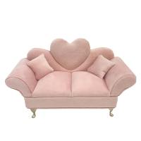 DRESSPLUS Nhung Hà Lan Hộp trang sức hình ghế sofa Thanh lịch Vòng tay Giá đỡ trưng bày nhẫn và bông tai mini Tự làm với Gương Nội thất nhà búp bê Cửa hàng trang sức