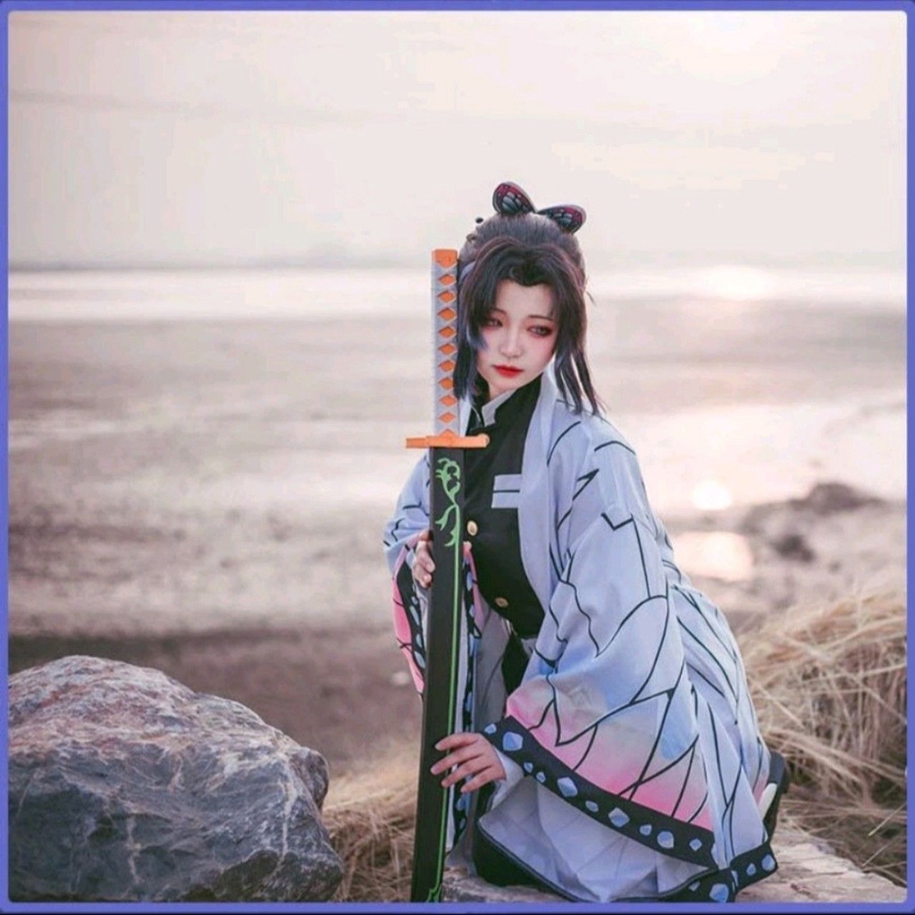 (Size Người lớn và Trẻ Em) Bộ Đồ Hóa Trang Nhân Vật Trùng Trụ Trang phục Cosplay Shinobu trong Kimet
