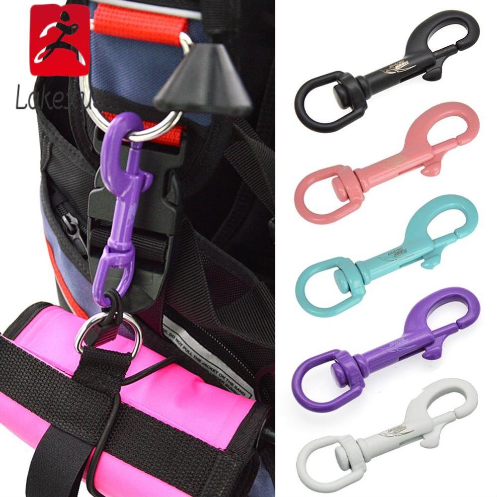 Lakexus 1 chiếc lặn bằng thép không gỉ 316 7.5cm một đầu móc 360 ° xoay nhanh tháo móc khóa lò xo BCD phụ kiện lặn thiết bị an toàn