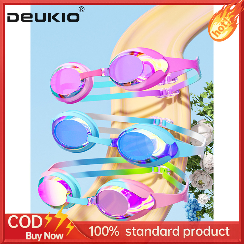 DEUKIO Children's swimming goggles waterproof and fog-proof HD boys and girls professional goggles diving equipment ราคา 169 บาท*ส่งฟรี