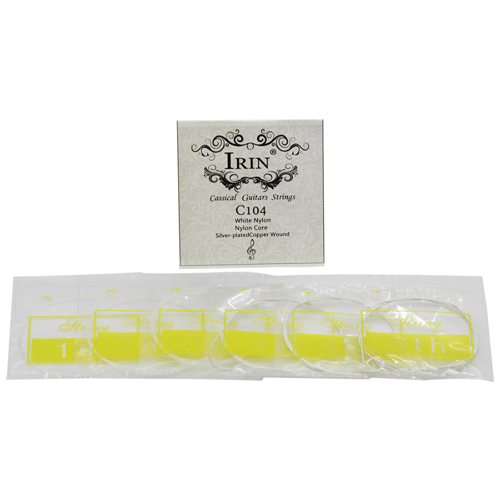 Acoustic Classical Guitar Strings Nylon Plated Copper Alloy Wound, 6pcs/set