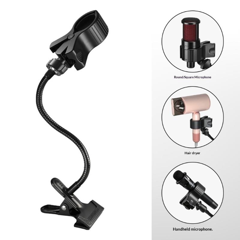 Microphone Stand Flexible Gooseneck Arm Clamp Holder Adjustable Clip Base for Desk Table Tripod Stable Mounting Desk Mic Giá 164,671 Đồng*Miễn phí vận chuyển