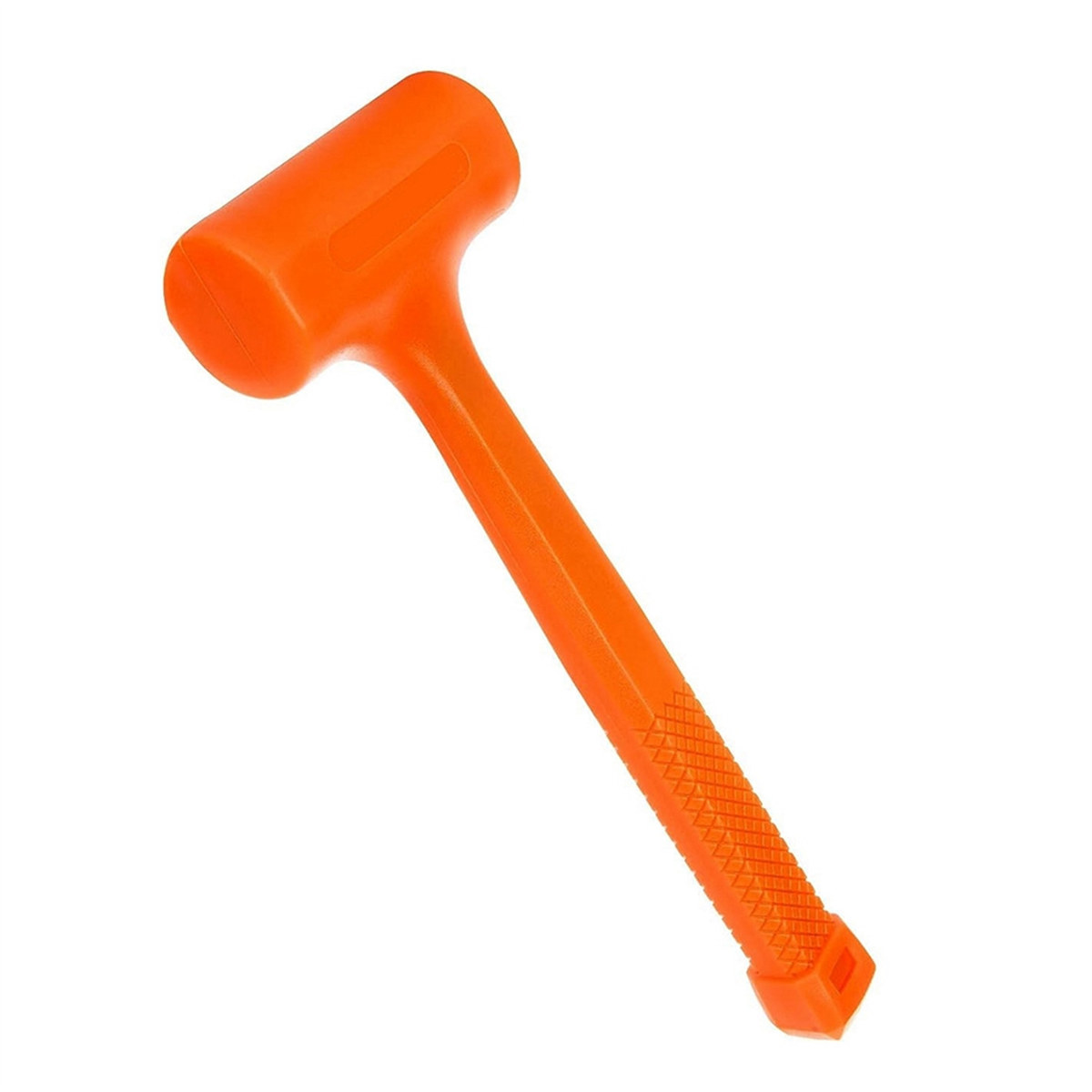 (GATM) 1 PCS 1.5LB Ceramic Tile Floor Furniture Installation Shockproof Hammer Rubber Hammer Orange Inelastic Round Head Rubber Hammer