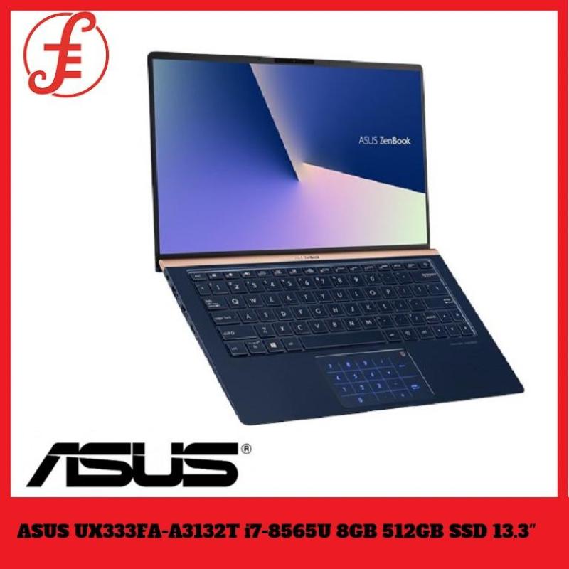 ASUS UX333FA-A3132T Intel Core i7-8565U Processor Windows 10 64bit Ram 8GB/ 512GB PCIe SSD Intel UHD Graphics 620 13.3 FHD LED IPS 1920x1080