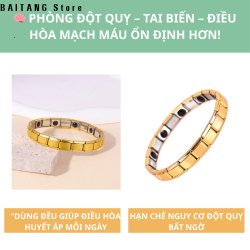 Vòng đeo tay điều hòa huyết áp Nhật Bản cao cấp 5 trong 1 vòng đeo huyết áp từ tính hỗ trợ ổn định huyết áp miễn phí vận chuyển hàng mới khuyến mãi bảo hành chính hãng chất lượng cao sản phẩm tiện lợi phù hợp với mọi đối tượng sử dụng