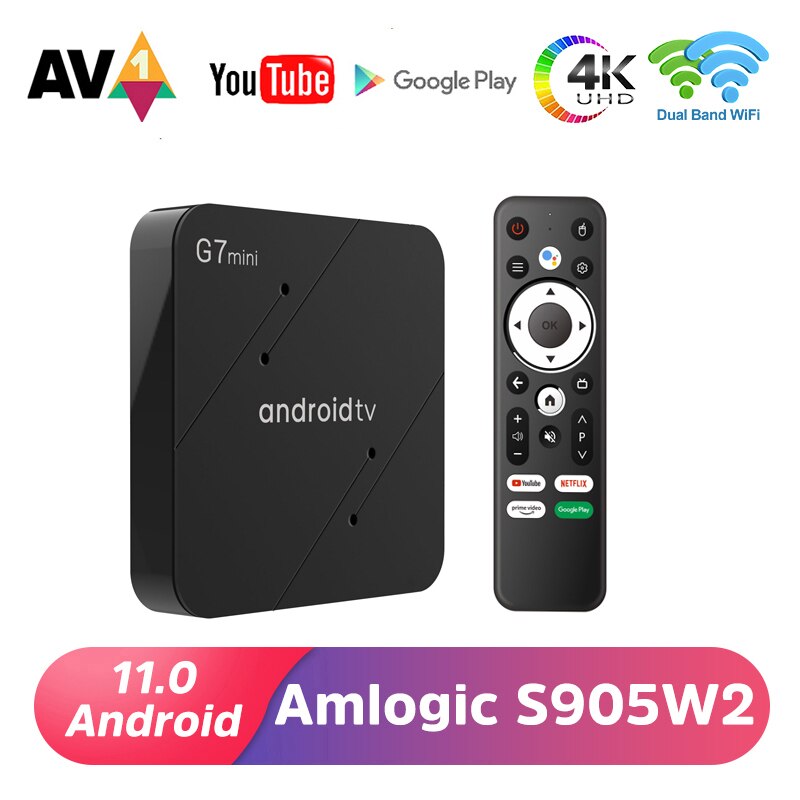 G7 mini bộ giải mã tv thông minh android 11.0 amlogic s905w2 4k hdr media player 2.4g/5ghz wifi youtube google paly 2gb + 16gb bộ bộ chuyển đổi tín hiệu