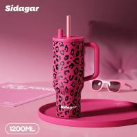 Sidagar Tumbler 316L Stainless Steel 1200ml Large Capacity with Handle & Straw Lid for Office and Gym