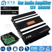 Powerful 3800W Car Audio Amplifier with Low Pass Filter