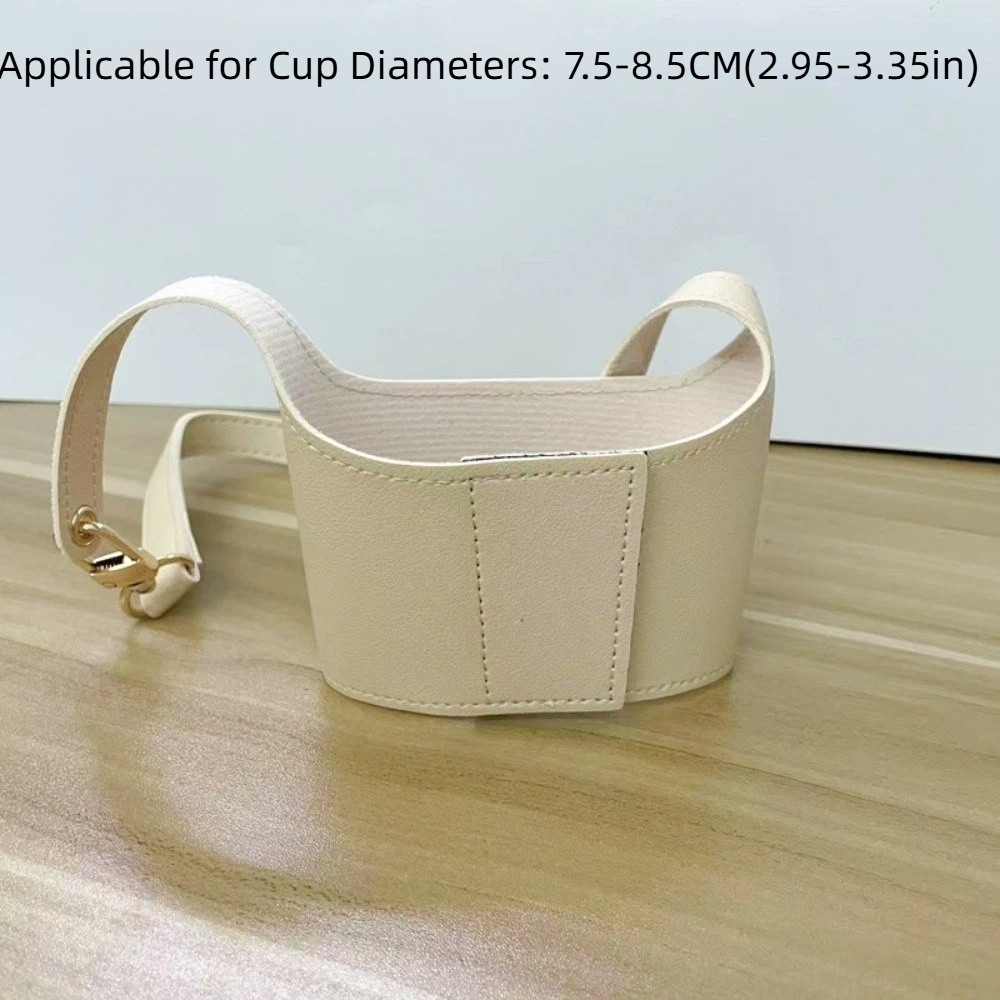EUYRT Chức năng cách nhiệt Bọc cốc da Thiết kế di động PU Bao đựng chai nước Hàng ngày Phù hợp phổ quát Giá đỡ cốc Cốc cà phê - 2