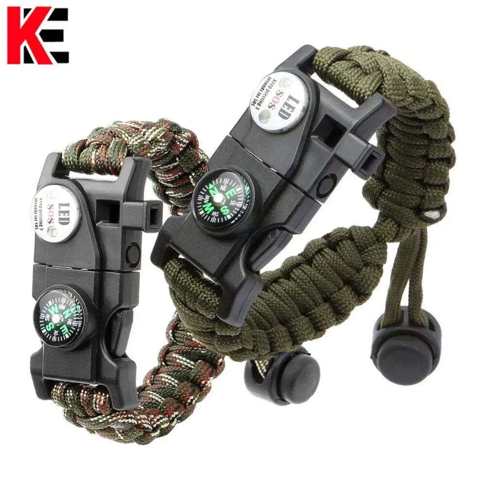 【Special offer】 2pcs Outdoor Emergency Paracord Rope Braided Survival Bracelet Men Women Paracord Ca