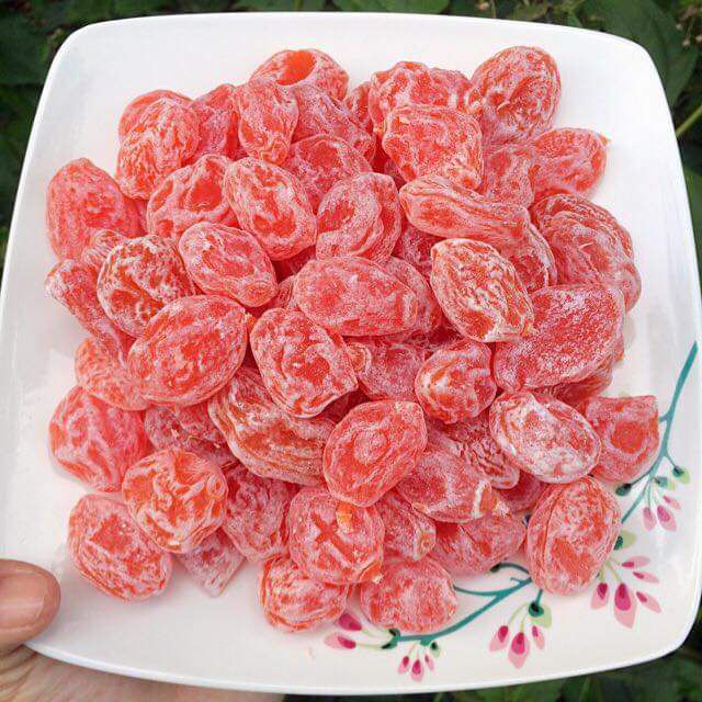 500g Hồng Đào Bao Tử - Đào không hạt Chua Ngọt Sấy Dẻo - Mứt Tết