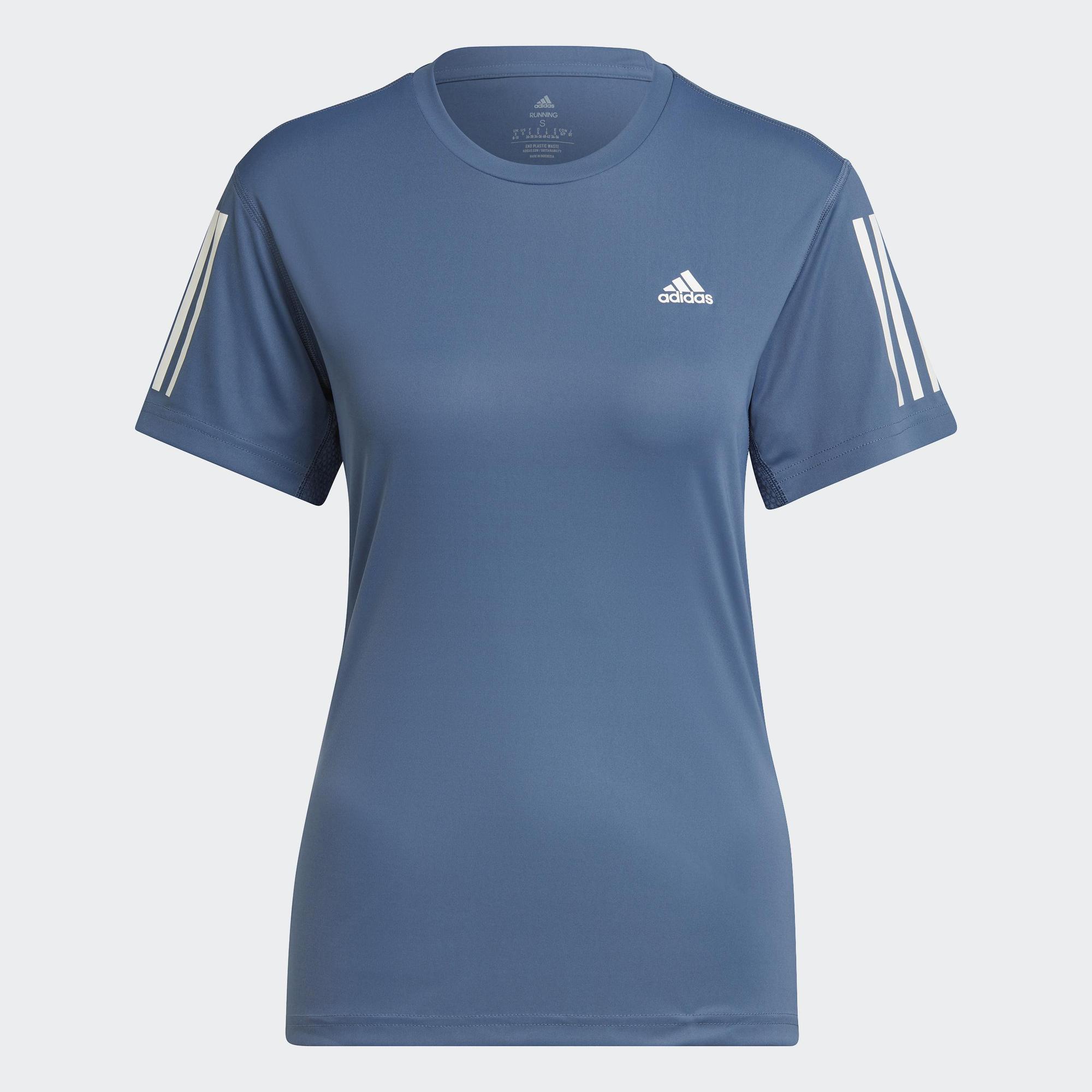 Adidas chạy áo thun own the run nữ màu xanh da trời hl9153